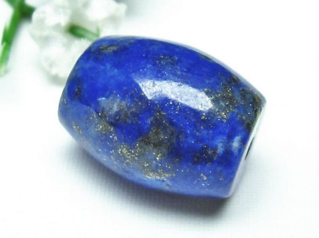 ラピスラズリ バレル型 ビーズ[T74-2852]