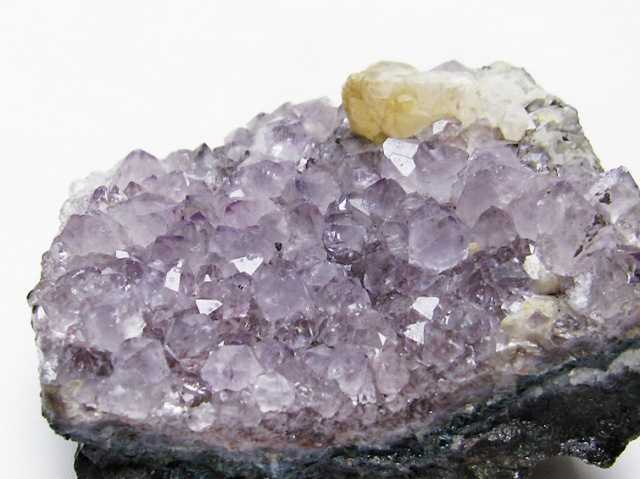 アメジストクラスター カルサイト共生[T749-3835]