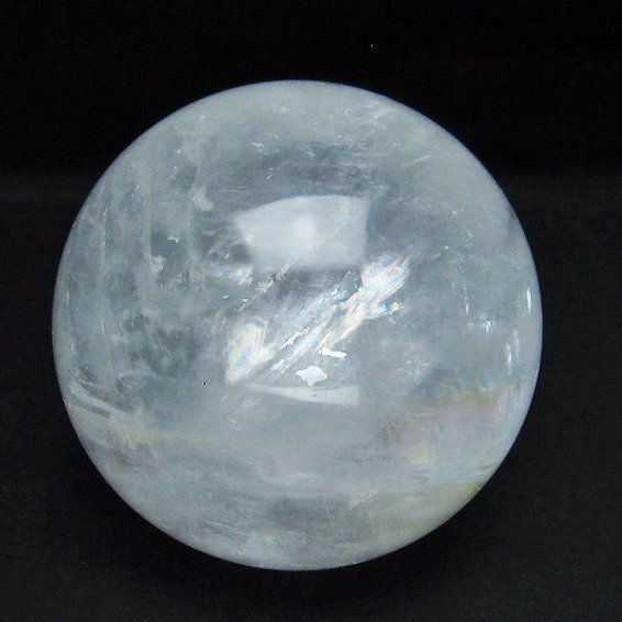 1.1Kg虹入りカルサイト丸玉 89mm [T758-2108]