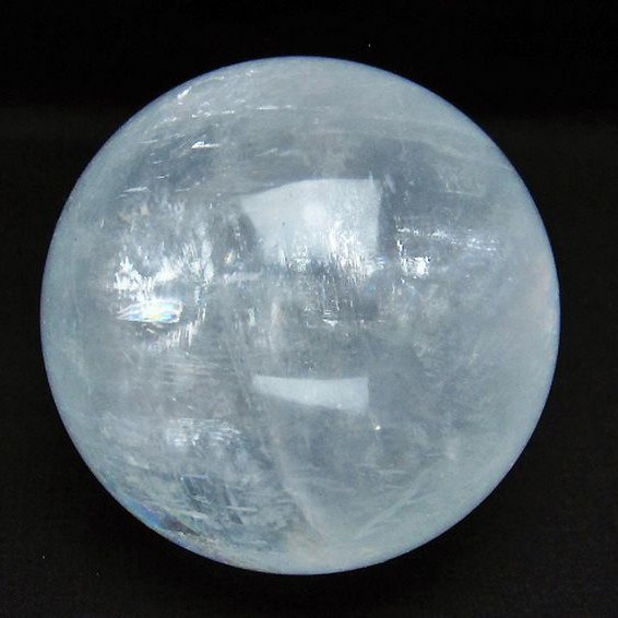 虹入りカルサイト丸玉 84mm [T758-2119]