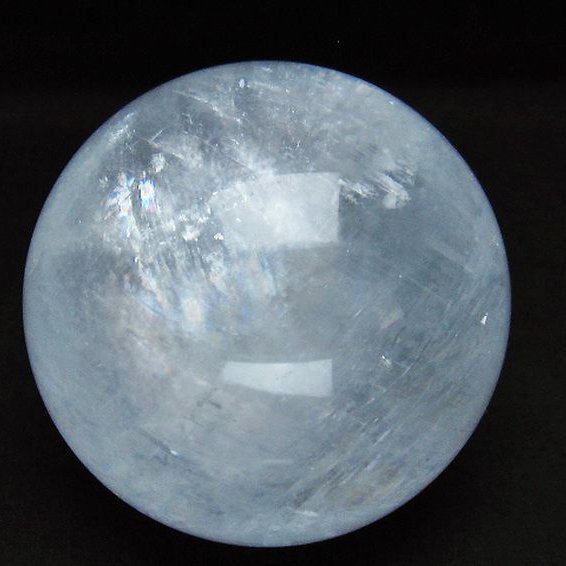 虹入りカルサイト丸玉 81mm [T758-2170]