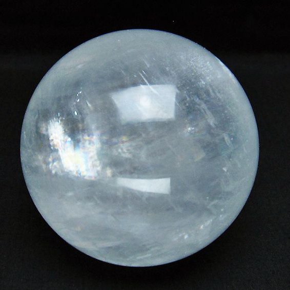 虹入りカルサイト丸玉 88mm [T758-2181]