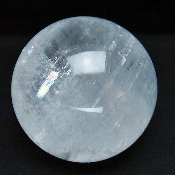 虹入りカルサイト丸玉 84mm [T758-2194]