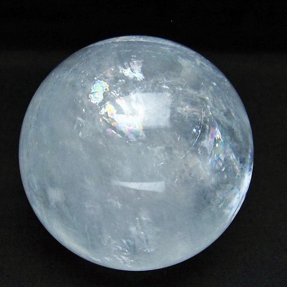 虹入りカルサイト丸玉 83mm [T758-2199]