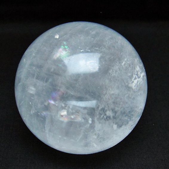 虹入りカルサイト丸玉 74mm [T758-2213]