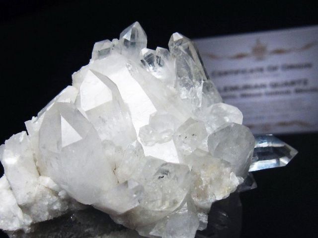 レムリアンシード 水晶 クラスター ミナスジェライス州コリント産 ※証明書付き[T759-1246]