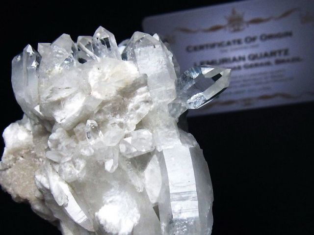 レムリアンシード 水晶 クラスター ミナスジェライス州コリント産 ※証明書付き[T759-1246]