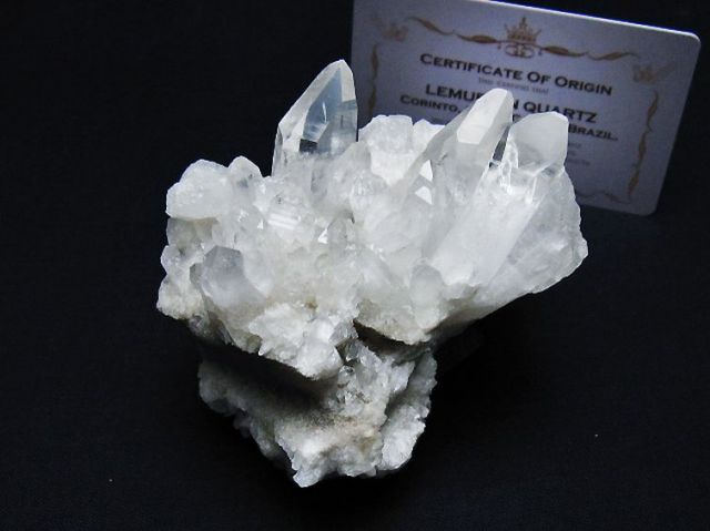 レムリアンシード 水晶 クラスター ミナスジェライス州コリント産 ※証明書付き[T759-1253]