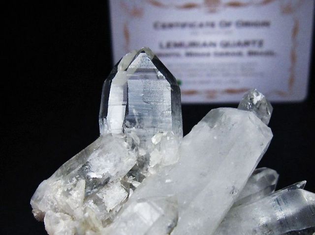 レムリアンシード 水晶 クラスター ミナスジェライス州コリント産 ※証明書付き[T759-1312]