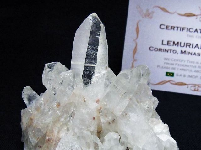 レムリアンシード 水晶 クラスター ミナスジェライス州コリント産 ※証明書付き[T759-1361]