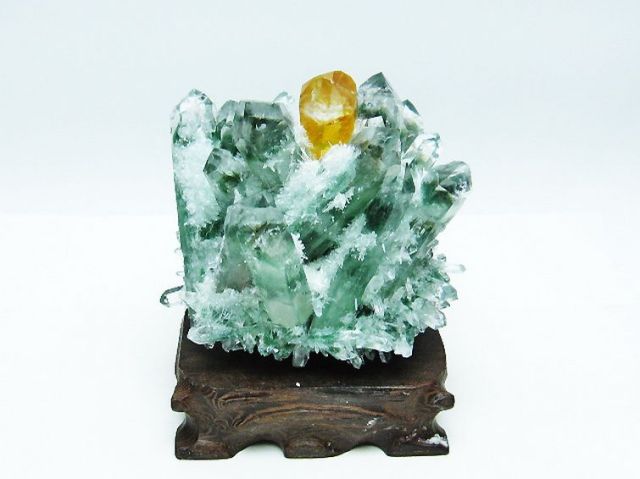 緑水晶 グリーンクォーツ クラスター [t802-5394]