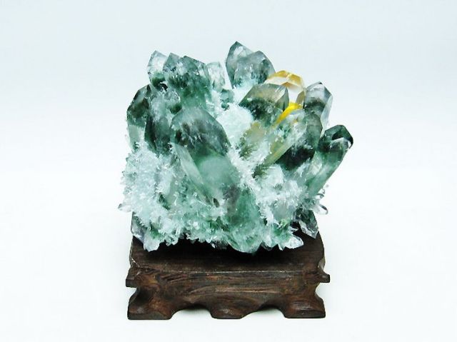 緑水晶 グリーンクォーツ クラスター [t802-5399]