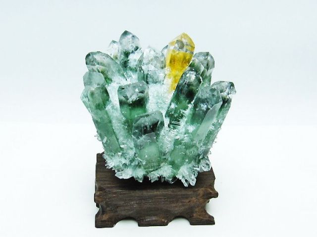 緑水晶 グリーンクォーツ クラスター [t802-5414]
