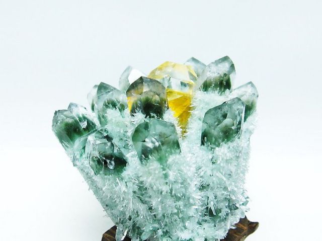 緑水晶 グリーンクォーツ クラスター [t802-5432]