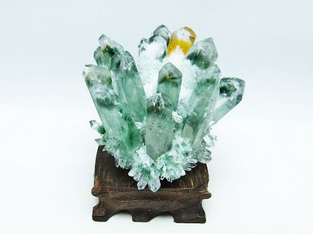 緑水晶 グリーンクォーツ クラスター [t802-5456]