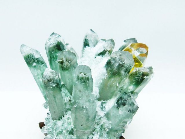 緑水晶 グリーンクォーツ クラスター [t802-5456]