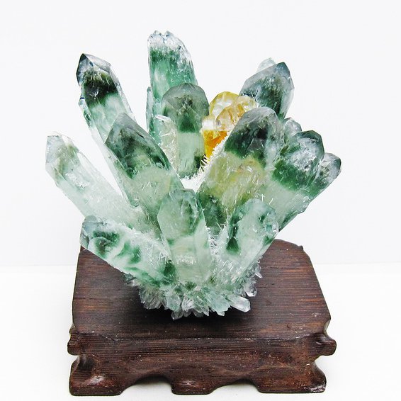 緑水晶 グリーンクォーツ クラスター[T802-5810]