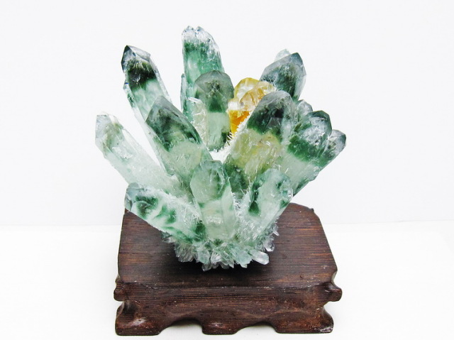 緑水晶 グリーンクォーツ クラスター[T802-5810]