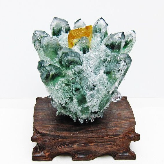 緑水晶 グリーンクォーツ クラスター[T802-5834]