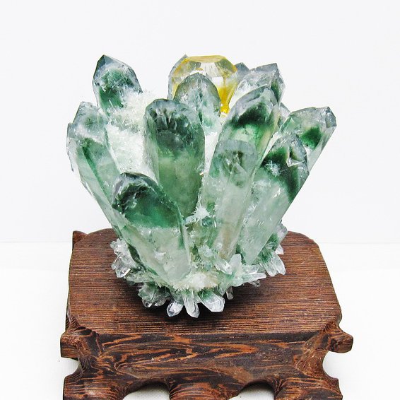 緑水晶 グリーンクォーツ クラスター[T802-5836]