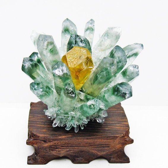 緑水晶 グリーンクォーツ クラスター[T802-5853]