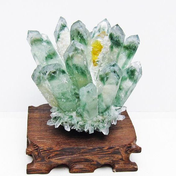 パワーストーン 天然石 緑水晶 グリーンクォーツ クラスター