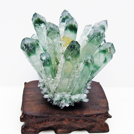 緑水晶 グリーンクォーツ クラスター[T802-5905]