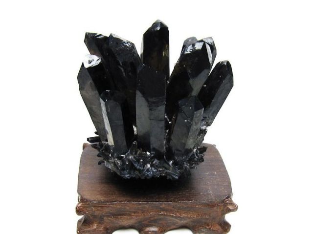 黒水晶 ブラッククォーツ クラスター[T802-5939]