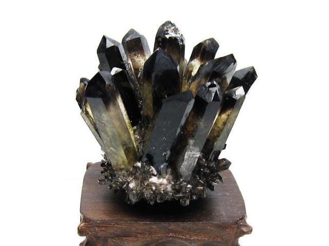 黒水晶 ブラッククォーツ クラスター [t802-5941]