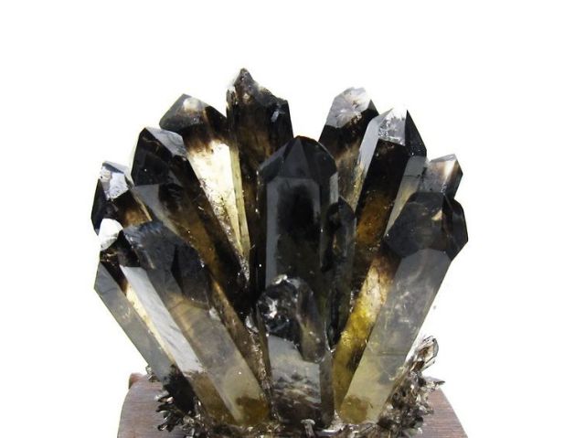 黒水晶 ブラッククォーツ クラスター [t802-5941]