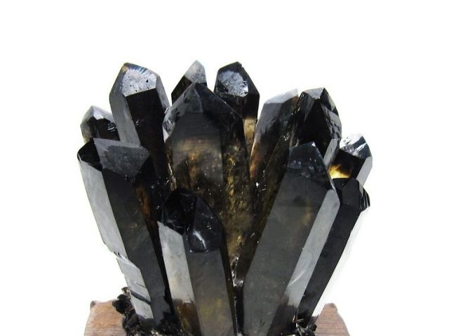 黒水晶 ブラッククォーツ クラスター [t802-5948]