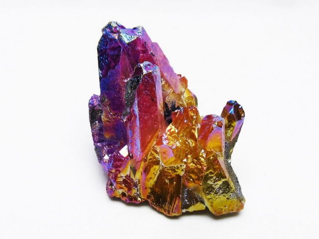 オーラ水晶 オーラクリスタル クラスター (レインボー)[T802-6128]