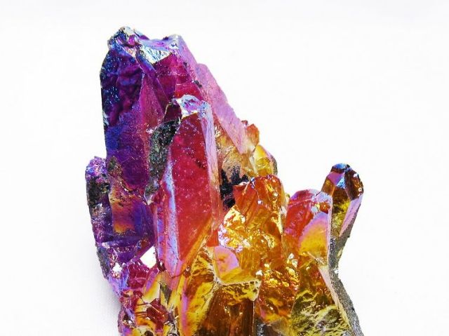 オーラ水晶 オーラクリスタル クラスター (レインボー)[T802-6128]