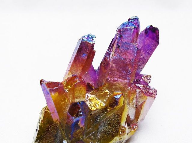 オーラ水晶 オーラクリスタル クラスター (レインボー)[T802-6128]
