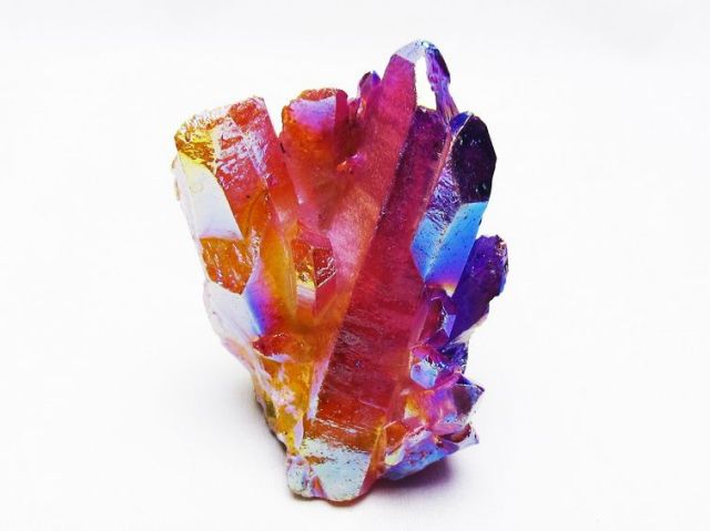 オーラ水晶 オーラクリスタル クラスター (レインボー)[T802-6130]