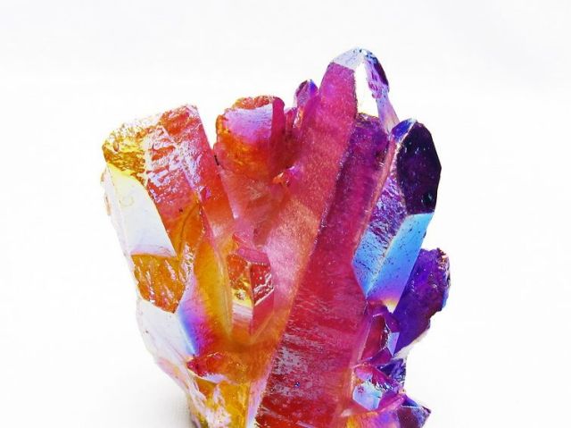オーラ水晶 オーラクリスタル クラスター (レインボー)[T802-6130]