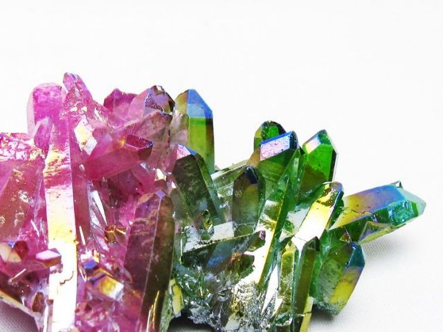 オーラ水晶 オーラクリスタル クラスター (レインボー)[T802-6148]