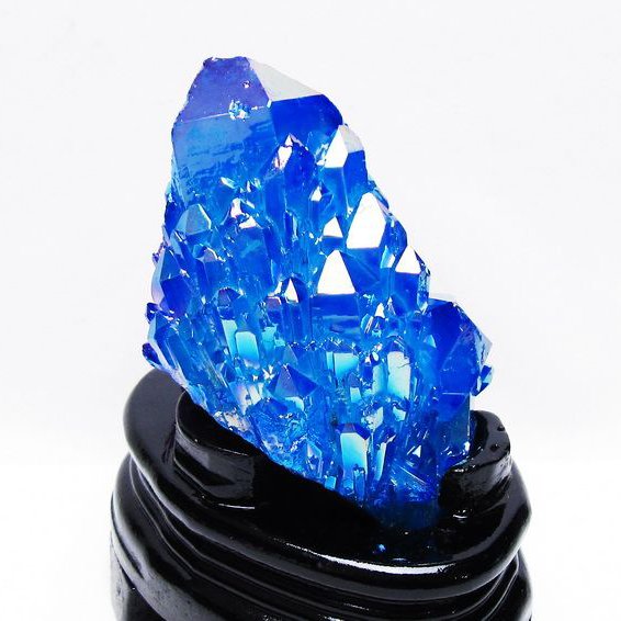 青い水晶のクラスター　天然石　鉱物　パワーストーン　クリスタル　レア　珍しい 青水晶 青色 水晶 ブルー クリスタル クラスター パワーストーン