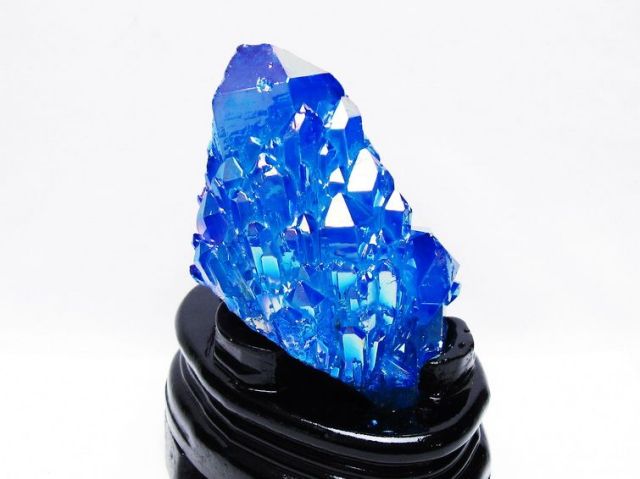 オーラ水晶 オーラクリスタル クラスター (レインボー)[T802-6208]