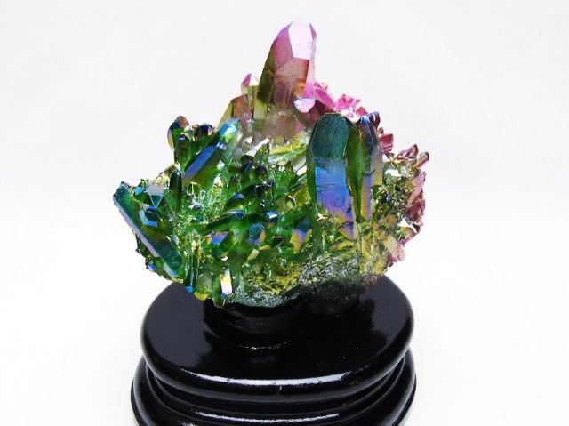 オーラ水晶 オーラクリスタル クラスター (レインボー)[T802-6214]
