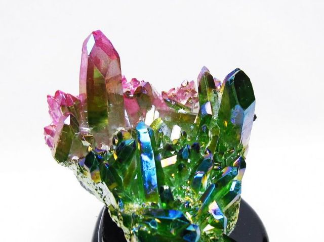 オーラ水晶 オーラクリスタル クラスター (レインボー)[T802-6214]