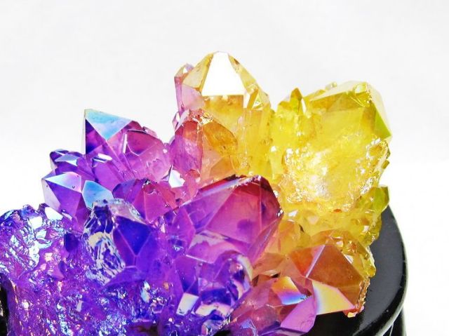 オーラ水晶 オーラクリスタル クラスター (レインボー)[T802-6218]