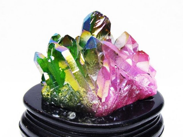 オーラ水晶 オーラクリスタル クラスター (レインボー)[T802-6226]