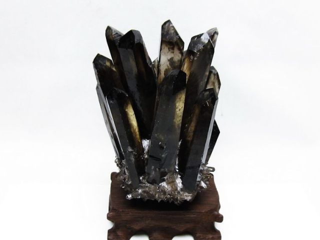 黒水晶 ブラッククォーツ クラスター [t802-6250]