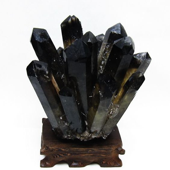 黒水晶 ブラッククォーツ クラスター [t802-6253]