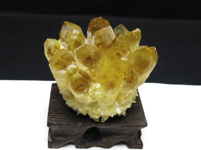 黄水晶 イエロークォーツ クラスター  [t802-6298]