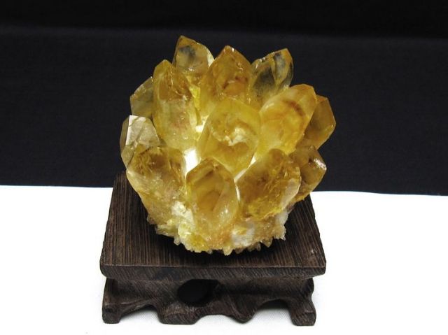 黄水晶 イエロークォーツ クラスター  [t802-6309]