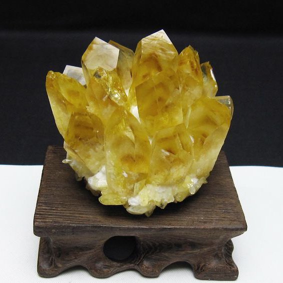 黄水晶 イエロークォーツ クラスター  [t802-6321]