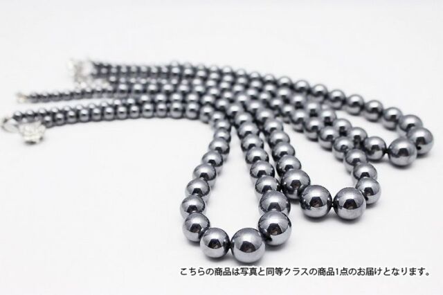 高純度激安 テラヘルツネックレス ラウンド ミックスビーズタイプ12mm