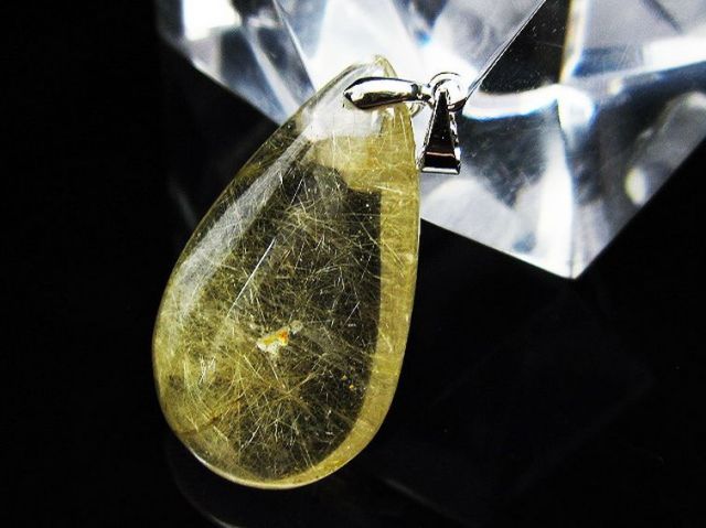 パワーストーン 天然石 ルチルクォーツ（金針ルチル水晶）ペンダント[T86-6042]3枚目